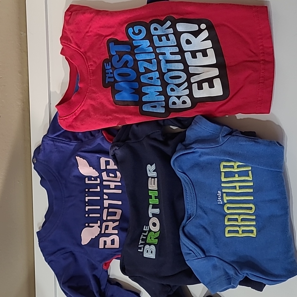 Little Brother onesie's and The Most Amazing Brother shirt
